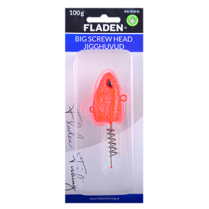 Джиг головка Fladen Big Screw Head Jig 100гр (Красный)